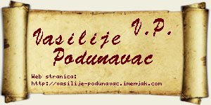 Vasilije Podunavac vizit kartica